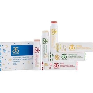 Arbonne Lip Balm Trio - Rose, Vanilla, Peppermint